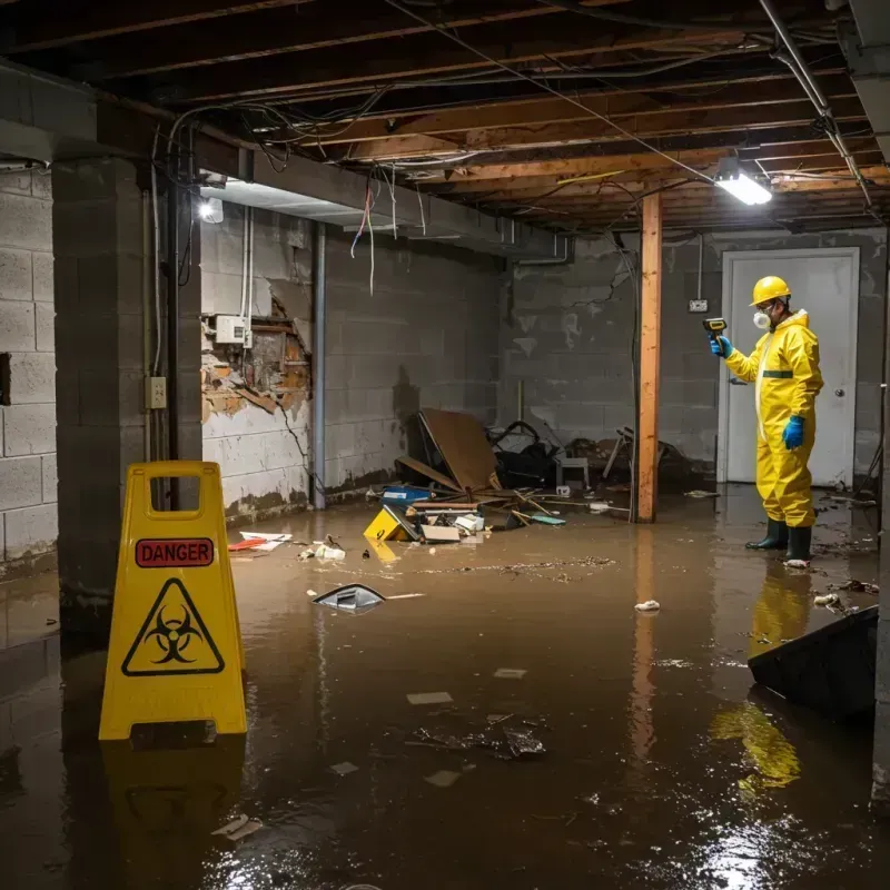 Flooded Basement Electrical Hazard in Sand Springs, OK Property