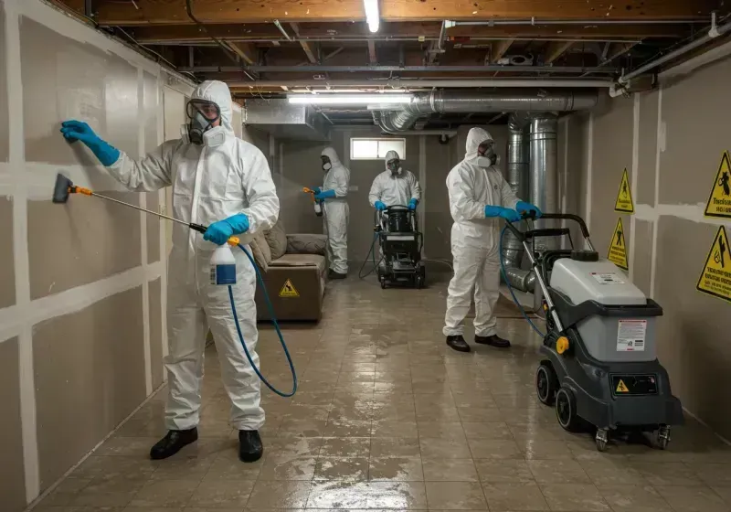 Basement Moisture Removal and Structural Drying process in Sand Springs, OK